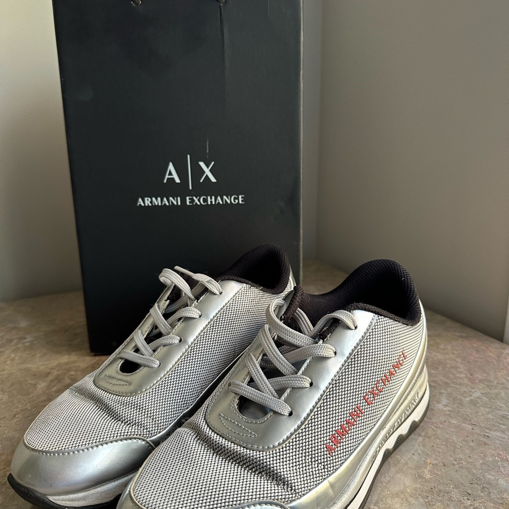 Armani Exchange Silver Sneakers